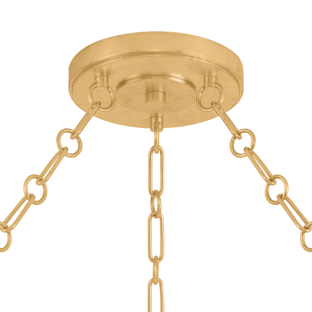 Courtney Four-Tier Chandelier 42", Gold Leaf and Piastra Glass