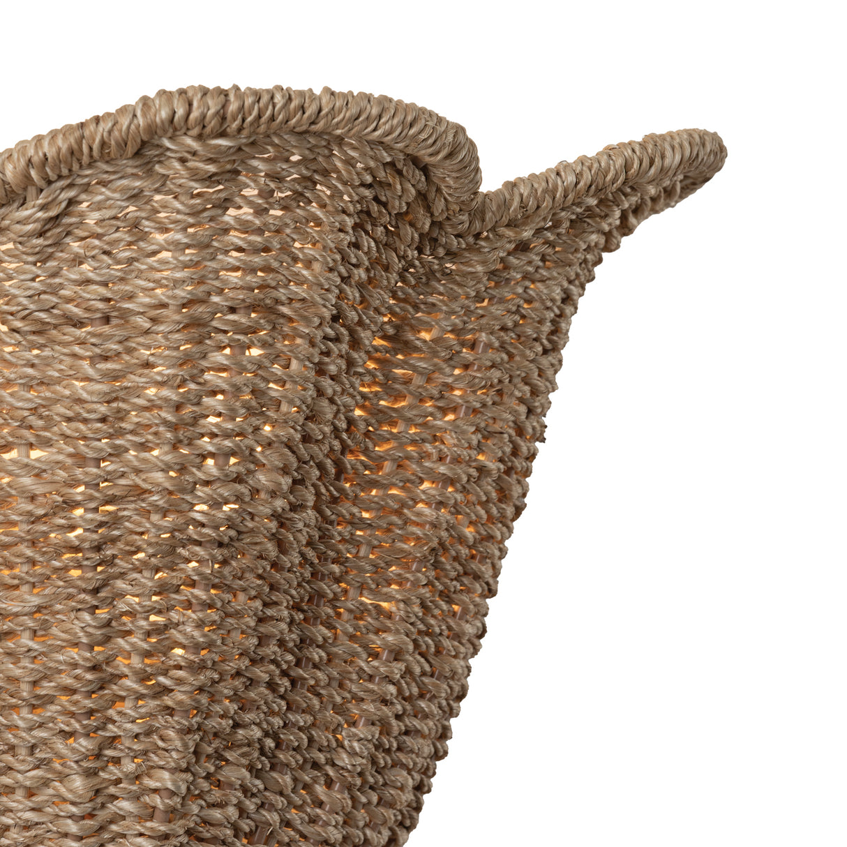 Candela Wall Sconce 10", Gold Leaf and Natural Jute