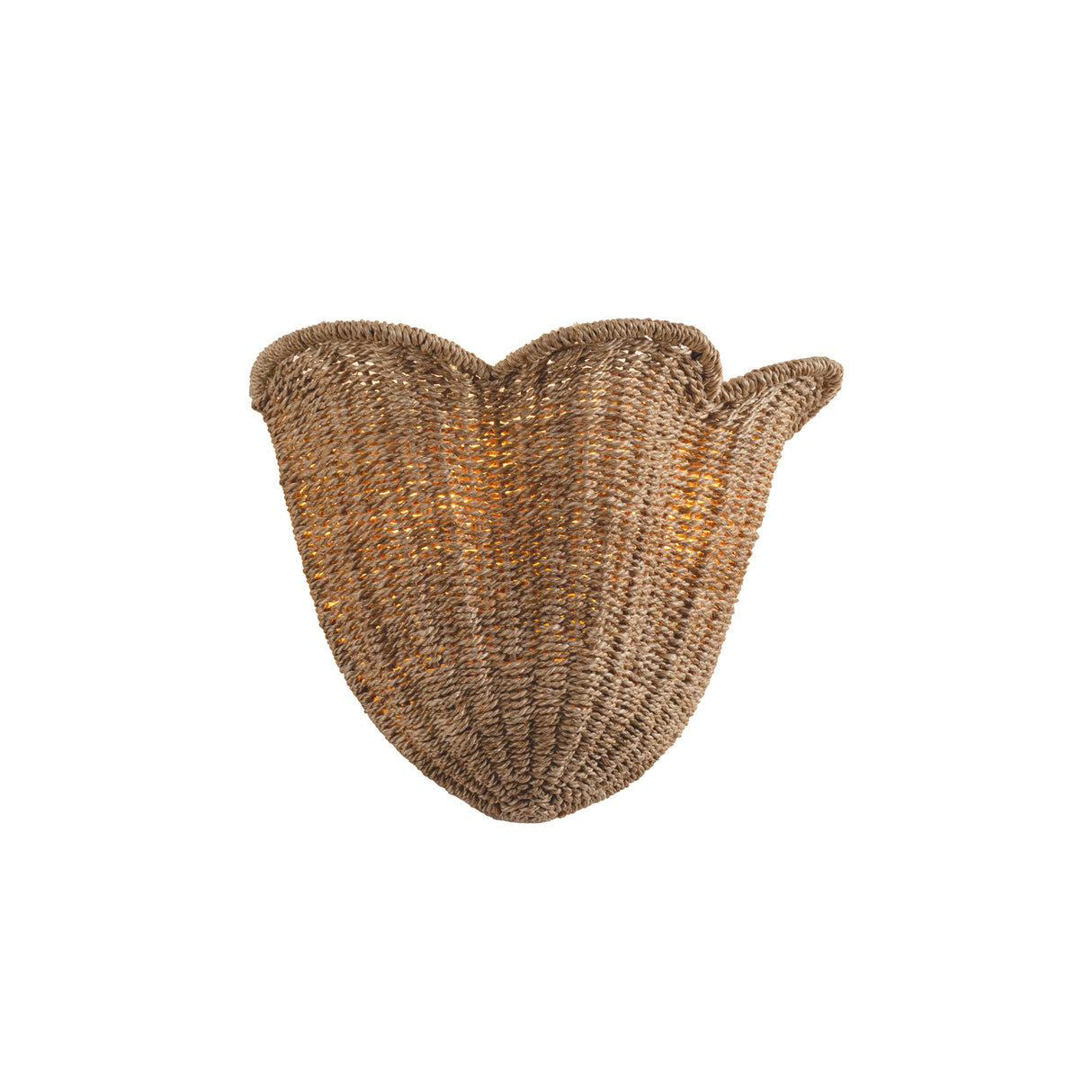 Candela Wall Sconce 10", Gold Leaf and Natural Jute