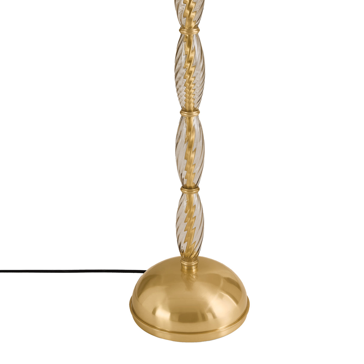 Bly Floor Lamp 62", Aged Brass and Smoke Taupe Glass