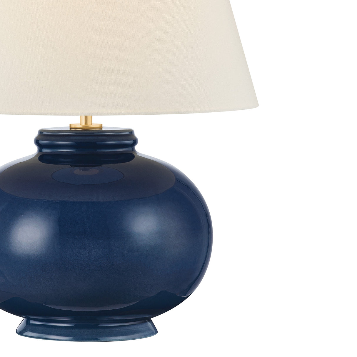 Caris Table Lamp 22", Navy Glaze