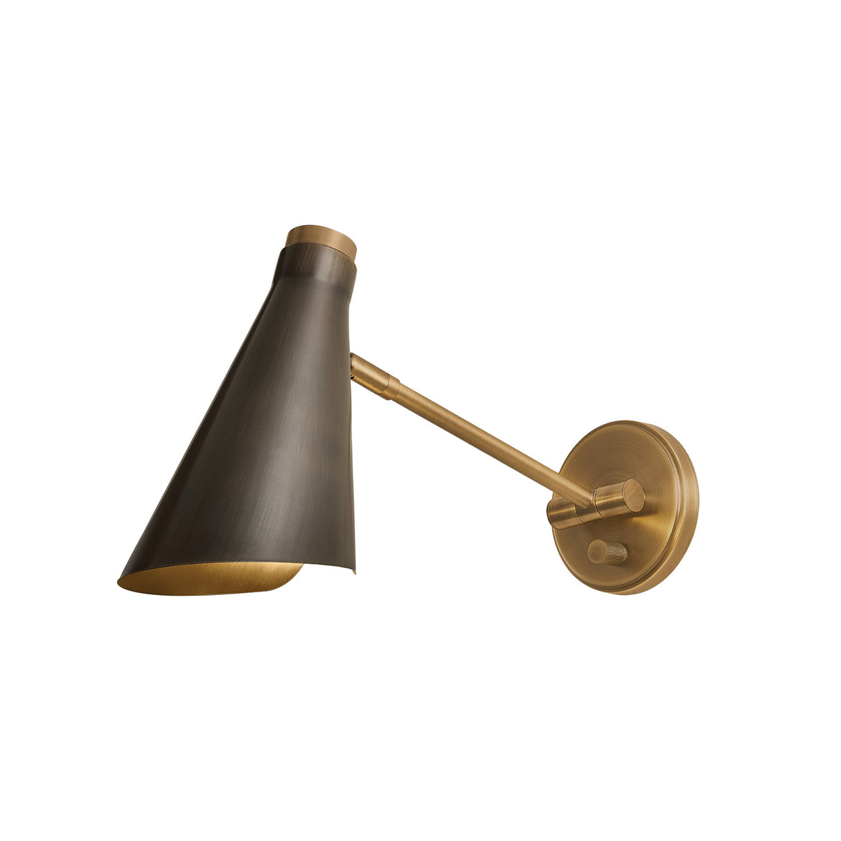 Ralph Adjustable Wall Sconce 15", Vintage Brass with Bronze