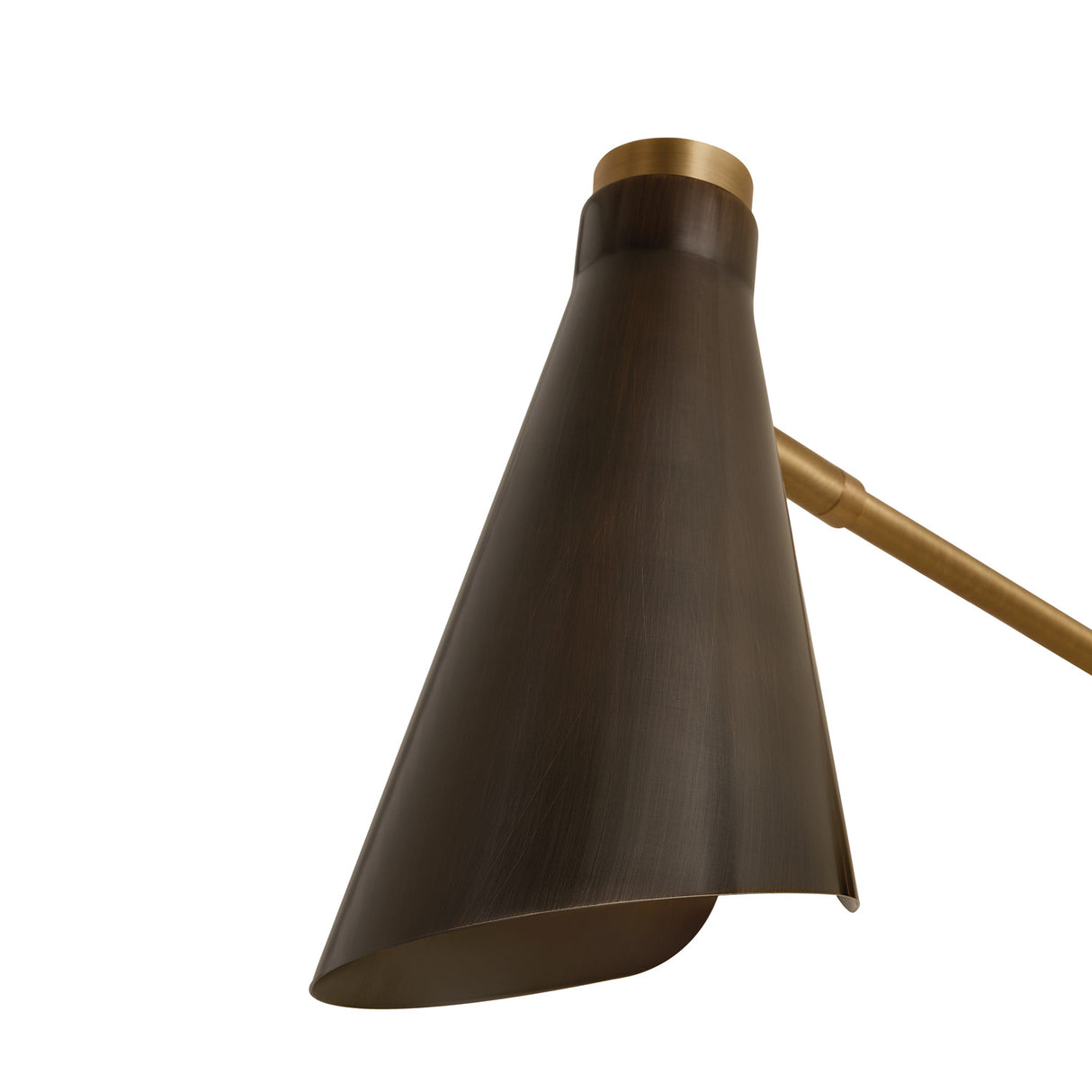 Ralph Adjustable Wall Sconce 15", Vintage Brass with Bronze