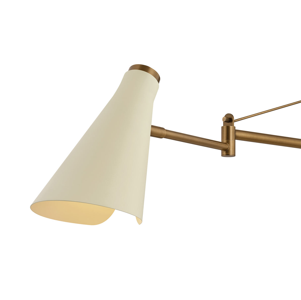 Ralph Swing Arm Wall Sconce 29", Vintage Brass with Soft Sand
