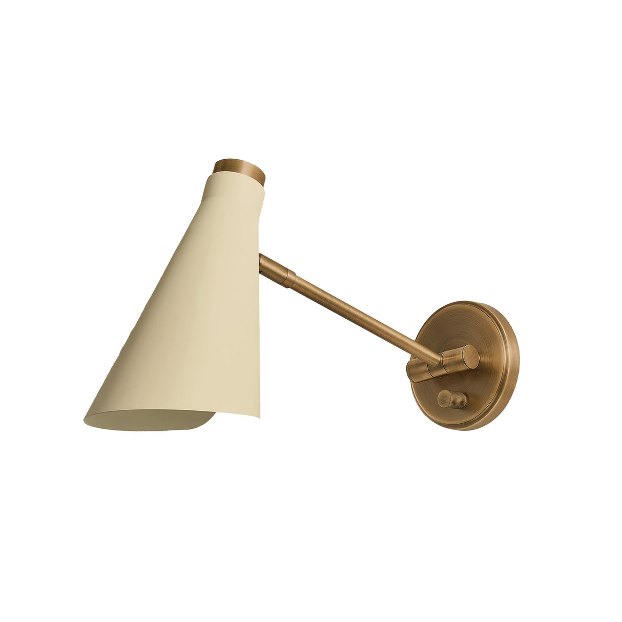 Ralph Adjustable Wall Sconce 15", Vintage Brass with Soft Sand