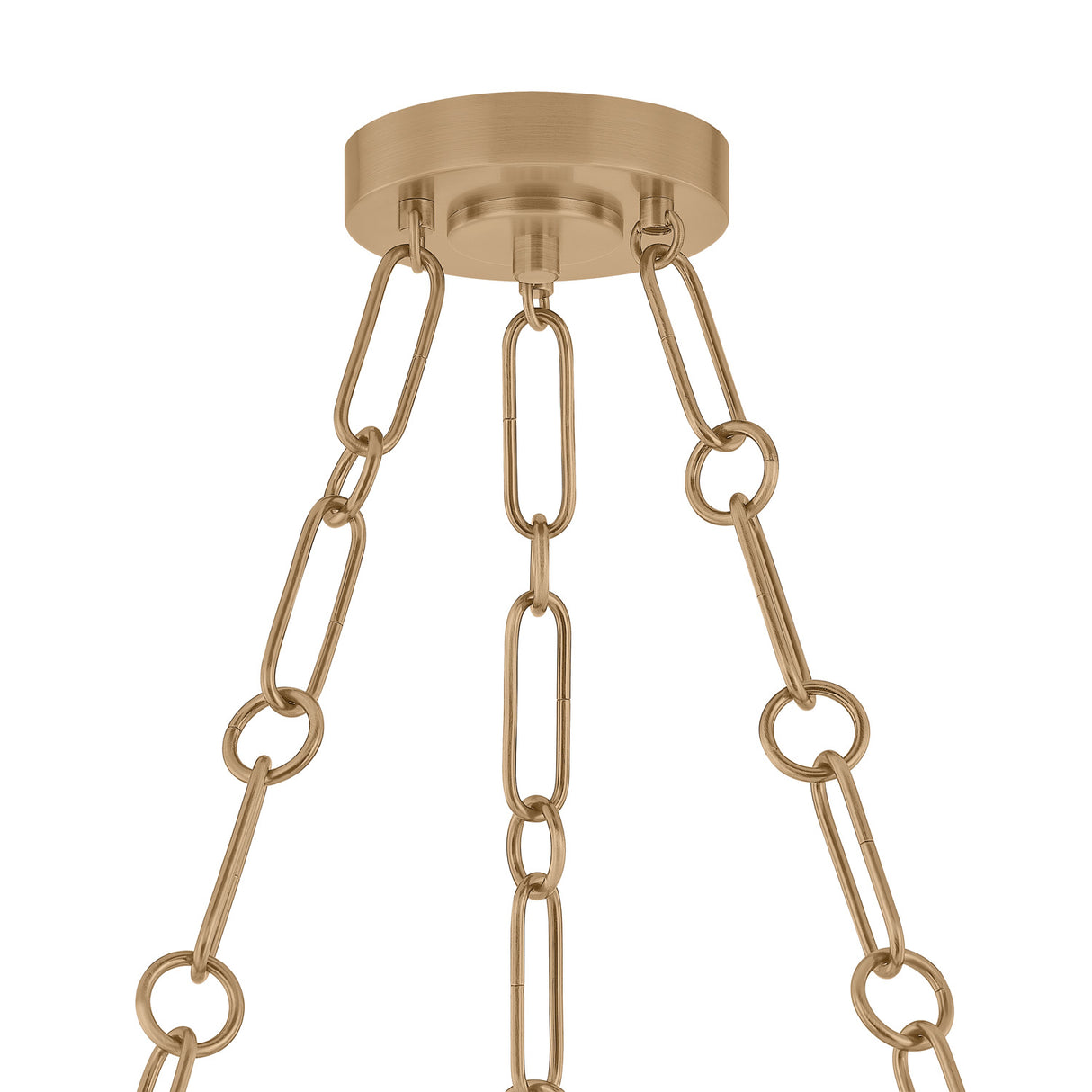 Halcyon 6 Light Chandelier 32", Patina Brass and Seeded Cloud Glass