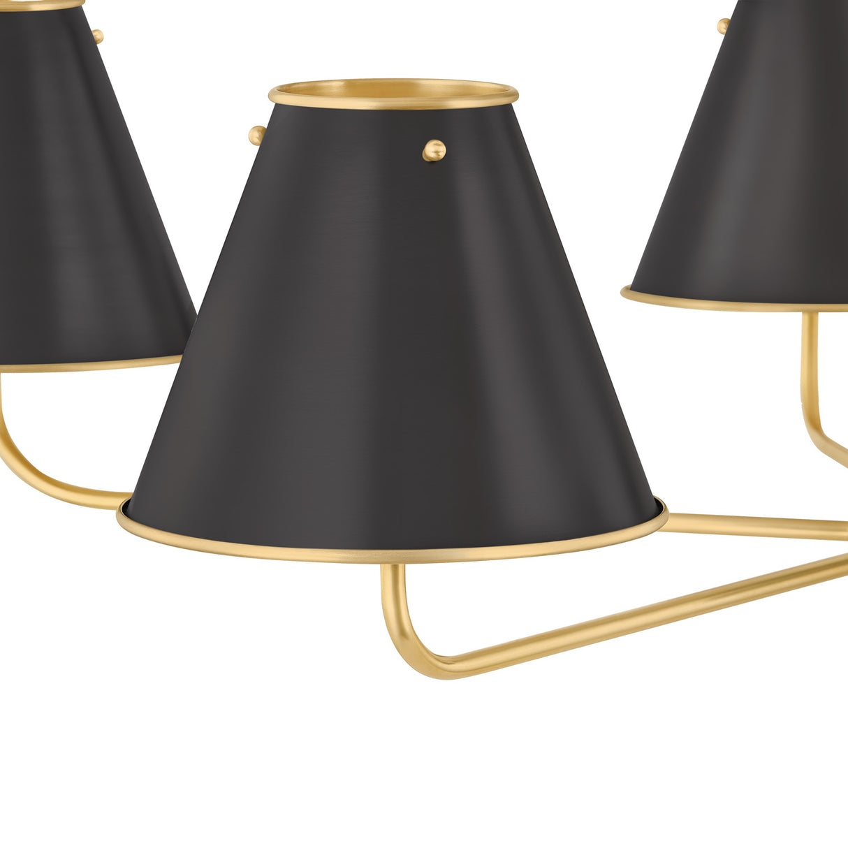 Chesterfield 5 Light Chandelier 43", Aged Brass and Distressed Bronze