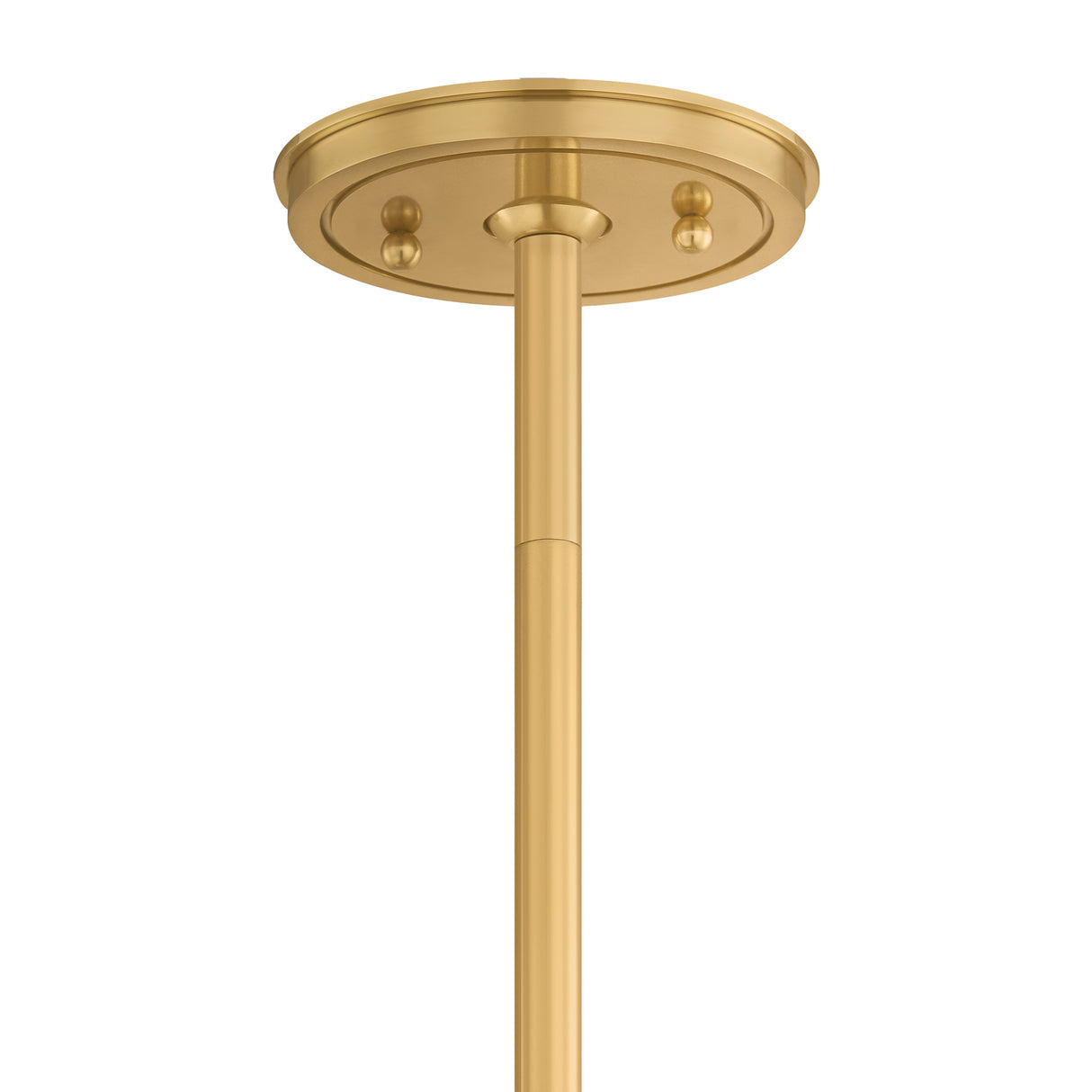Hanovia Medium Pendant 18", Aged Brass and Honey Silk
