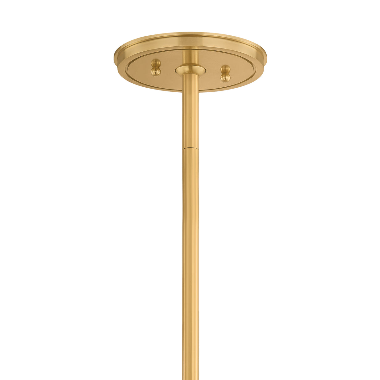 Hanovia Large Pendant 26", Aged Brass and Honey Silk