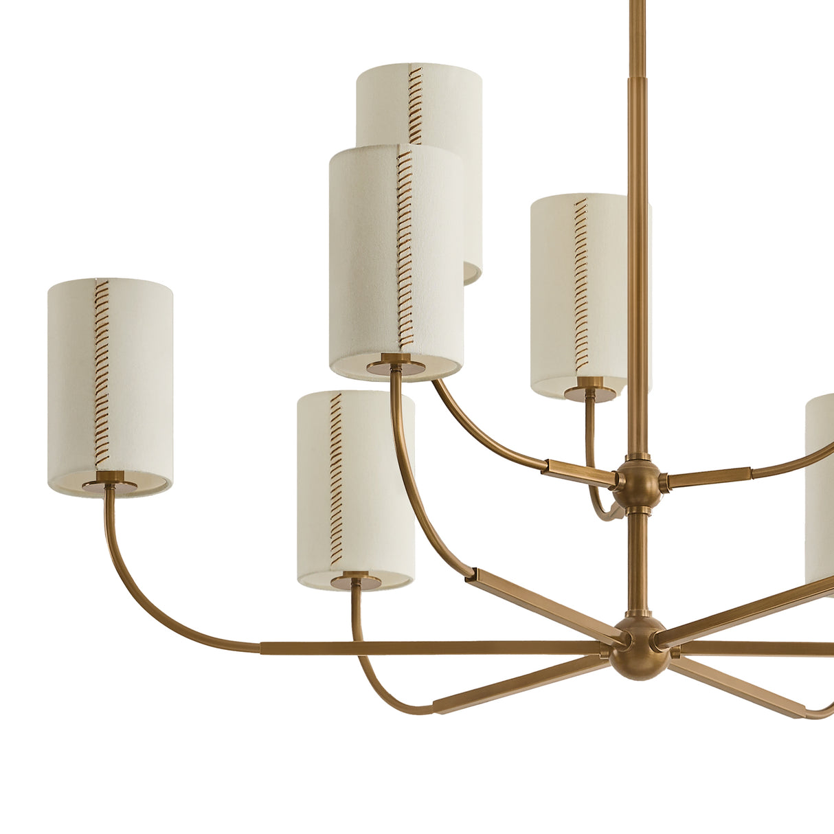 Hansel Two-Tier Chandelier 42", Patina Brass