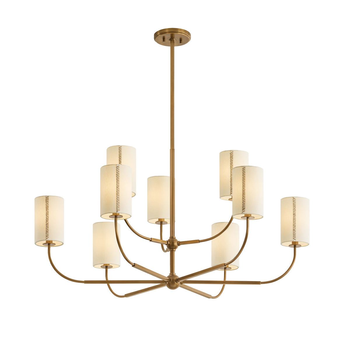 Hansel Two-Tier Chandelier 42", Patina Brass