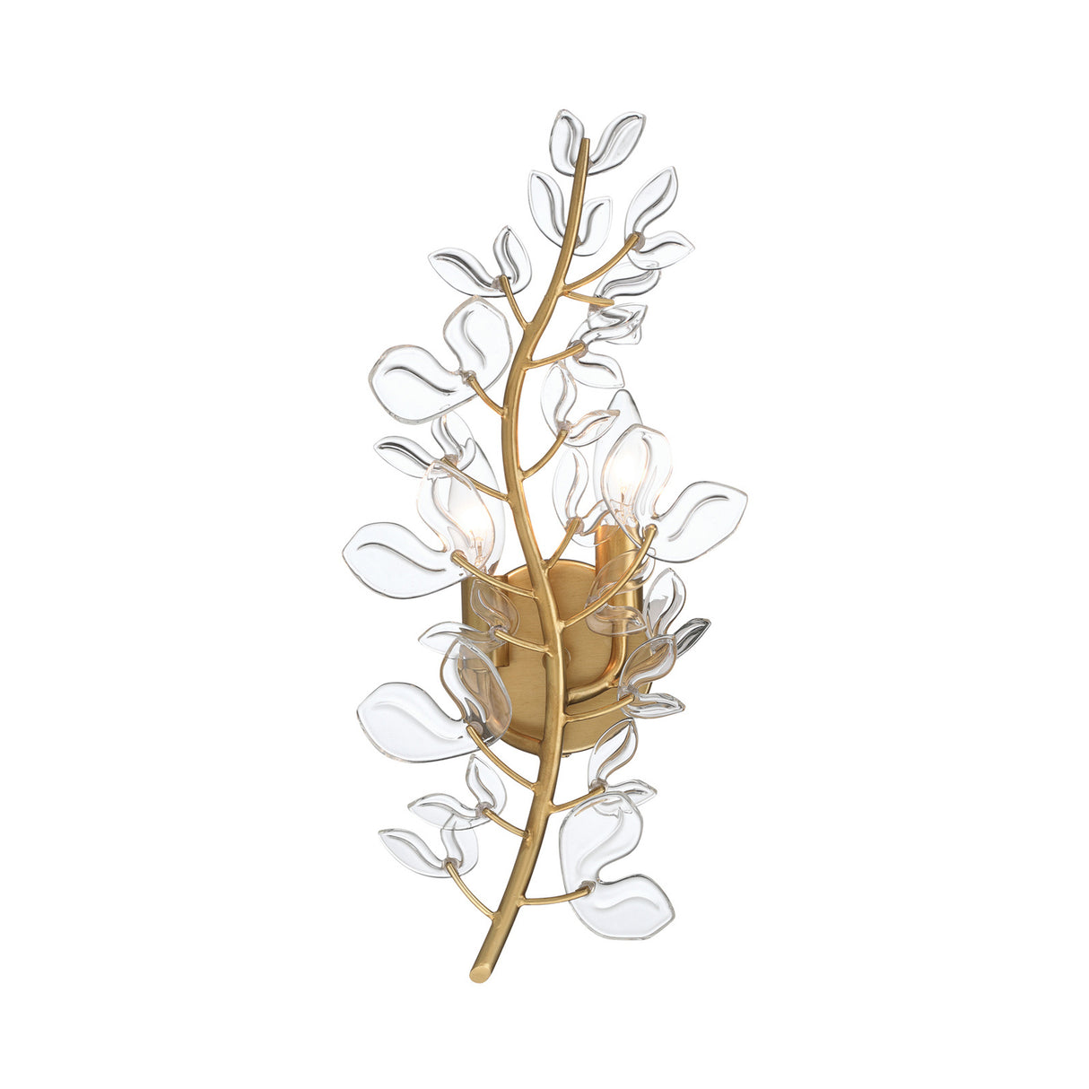 Esme Wall Sconce 19", Soft Brass and Clear Glass