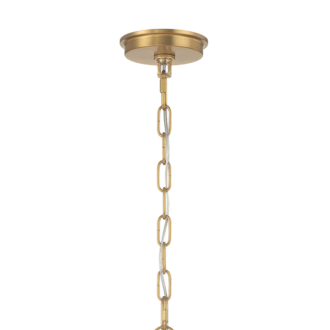 Nabi Chandelier 28", Brass and White