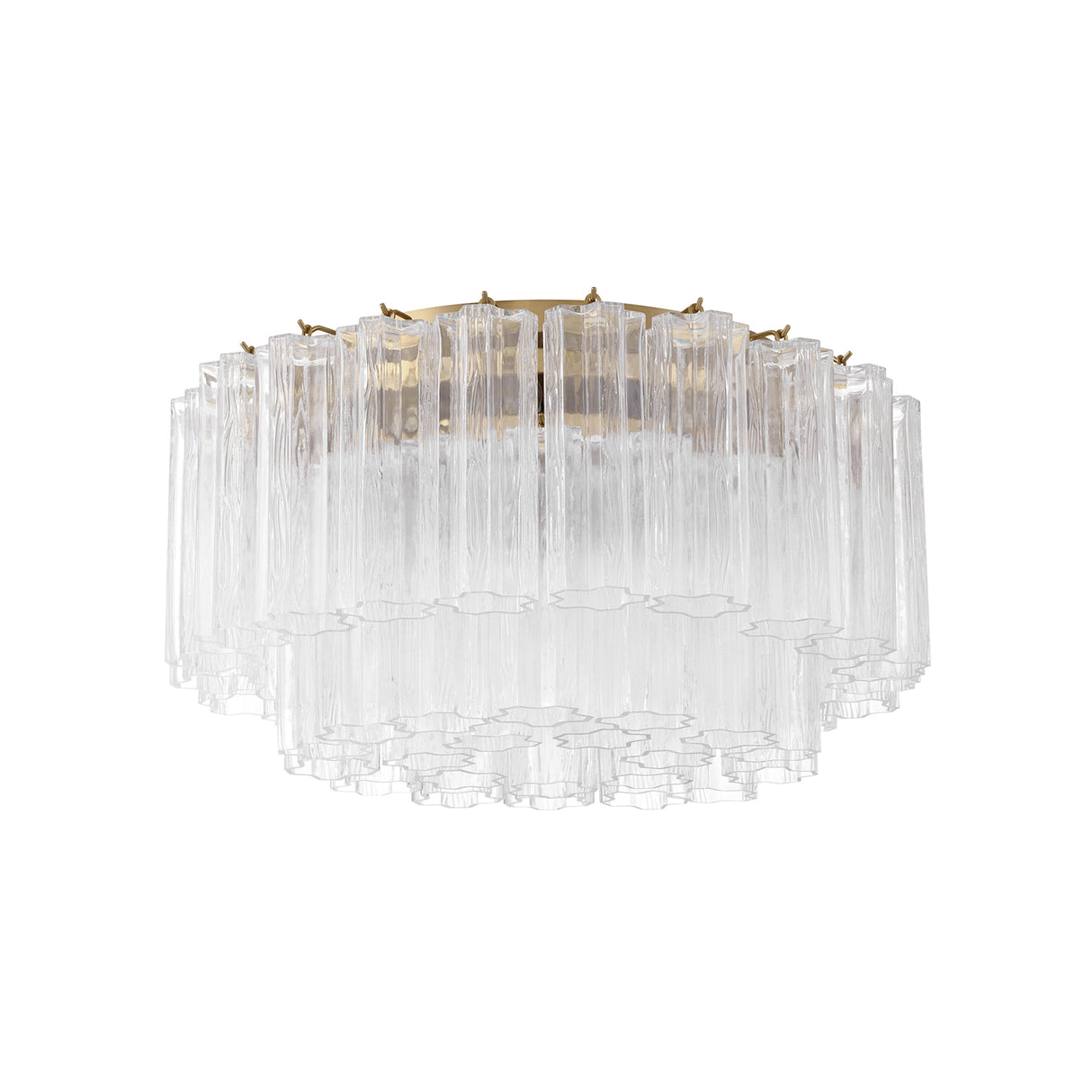Grace Flush Mount 22", Brass with Clear Glass