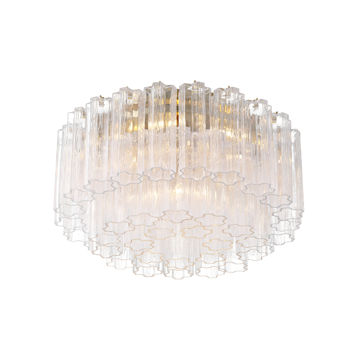 Grace Flush Mount 22", Brass with Clear Glass