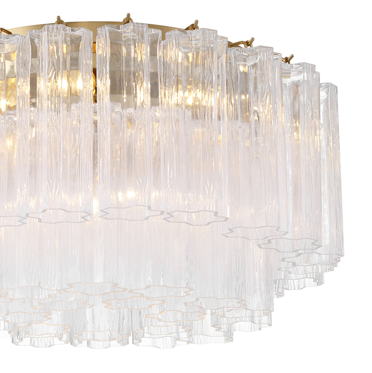 Grace Flush Mount 22", Brass with Clear Glass