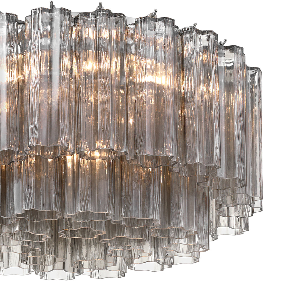 Grace Flush Mount 22", Chrome with Smoke Glass