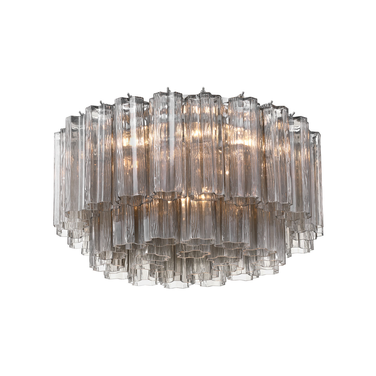 Grace Flush Mount 22", Chrome with Smoke Glass
