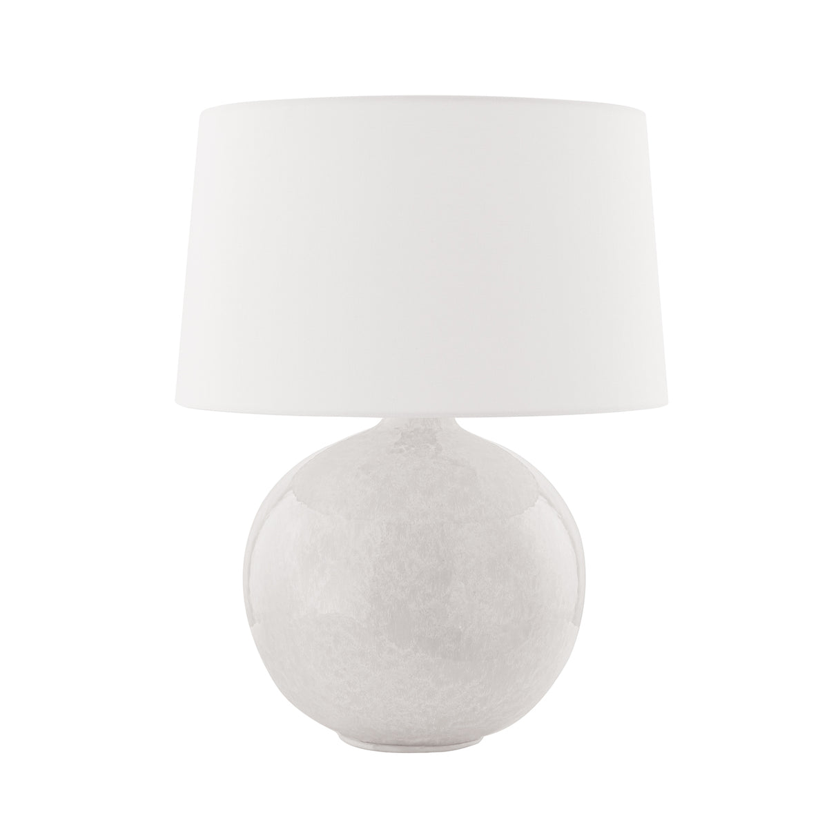 Syrene Table Lamp 21", Glossy Chalk with White Shade