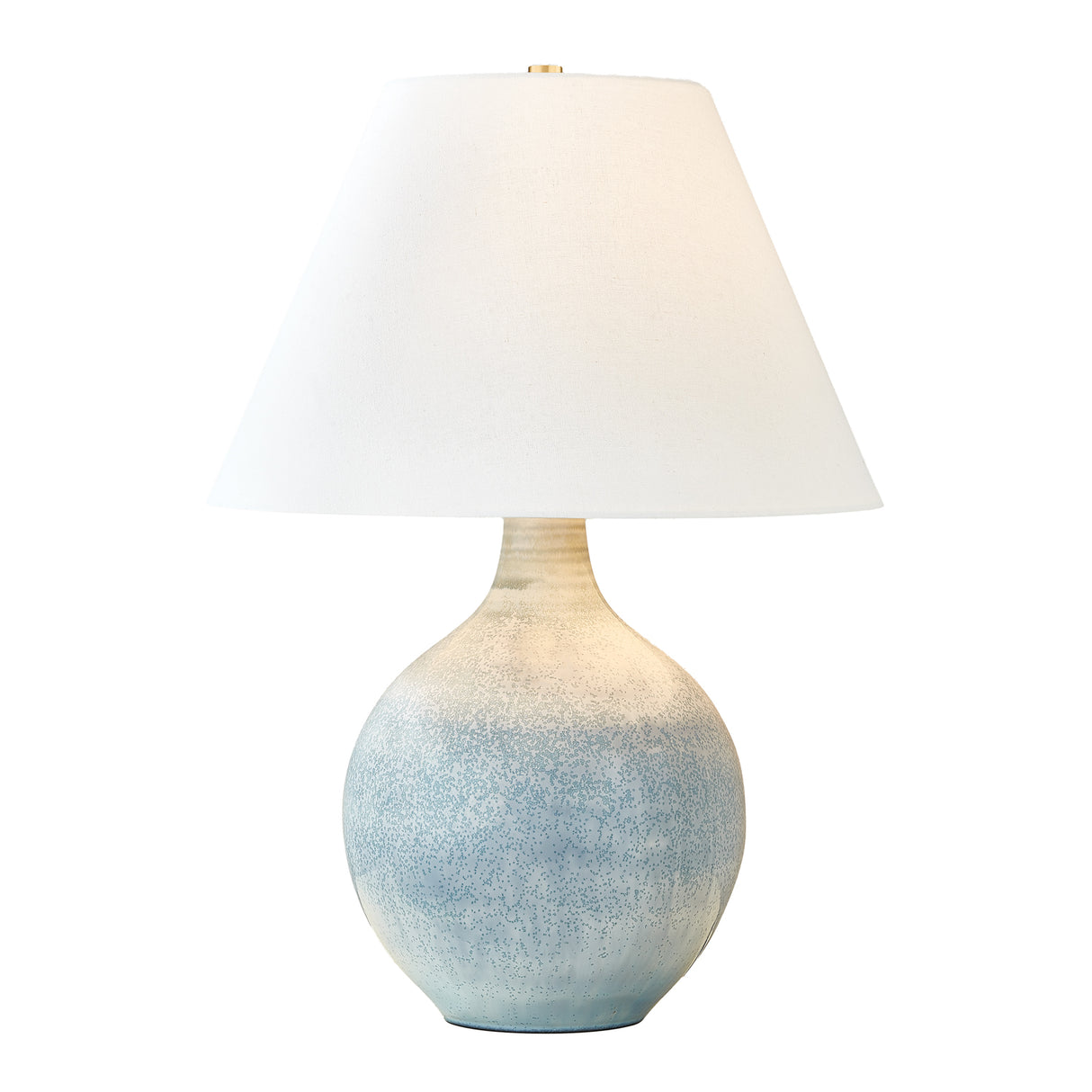 Jessa Table Lamp 27", Light Blue Glaze with White Shade