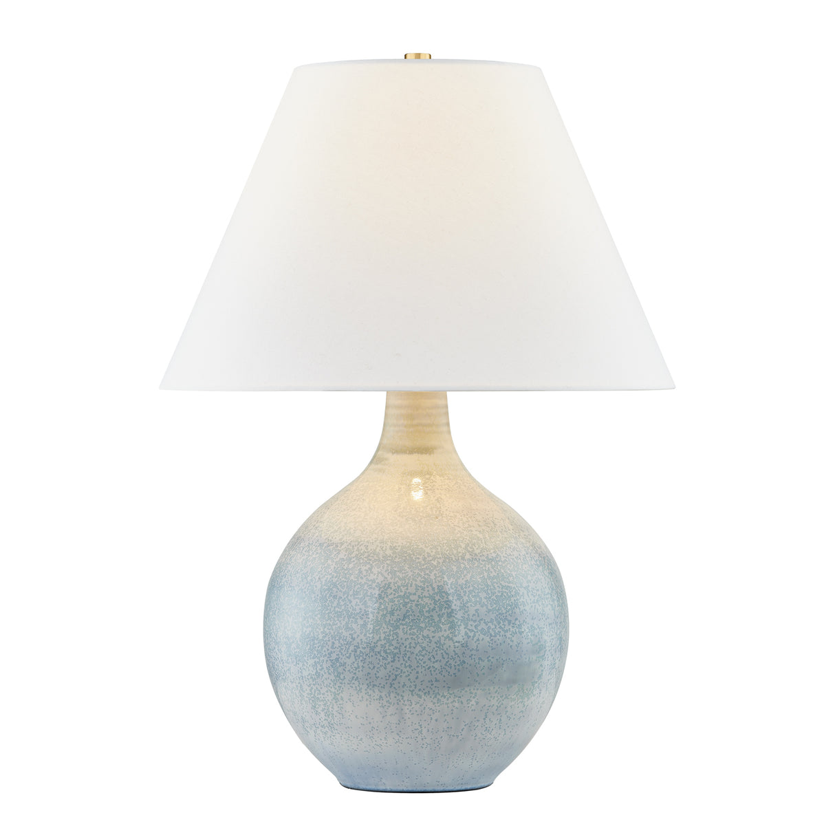Jessa Table Lamp 27", Light Blue Glaze with White Shade