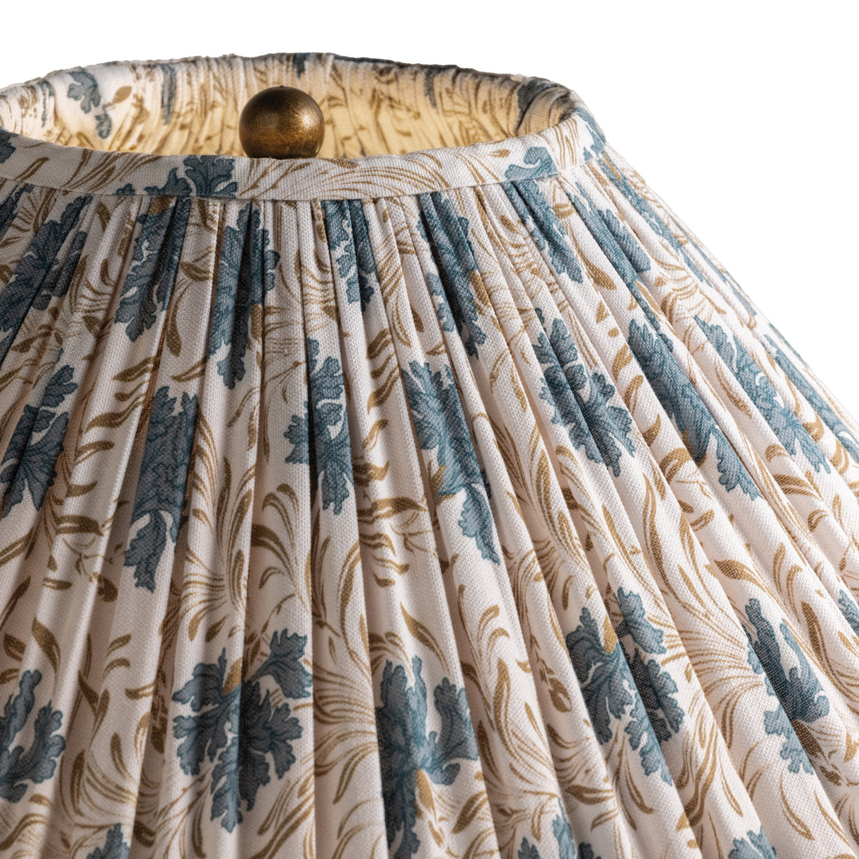 Andrea Table Lamp 27", Whitewashed Ceramic with Slate Bloom Printed Shade