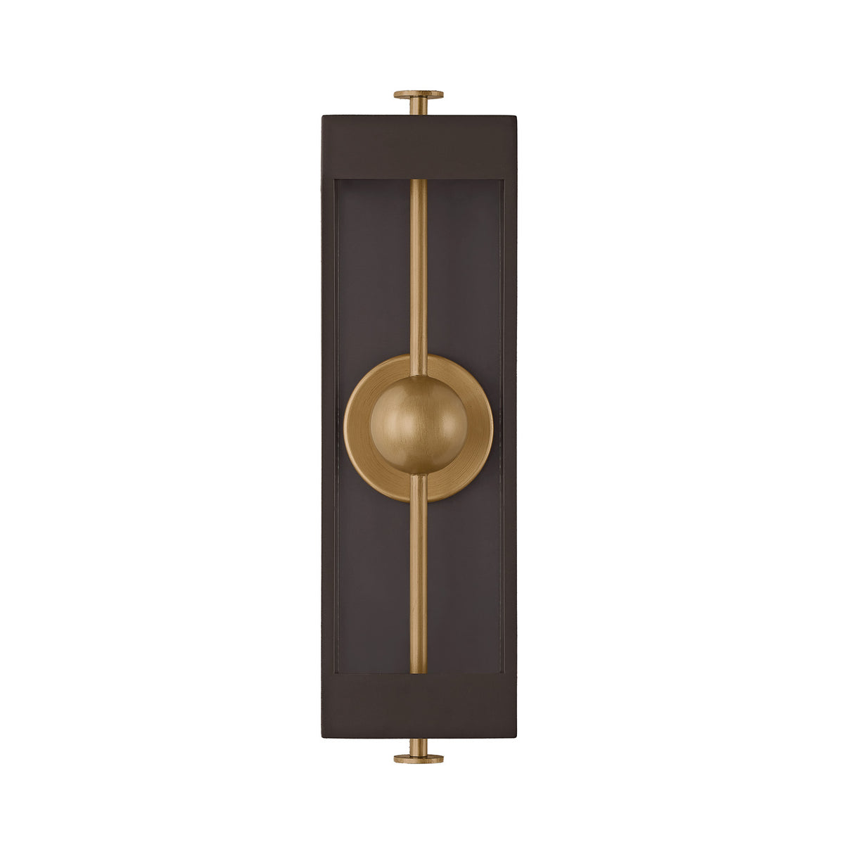 Granville LED Outdoor Wall Light, Medium 21", Textured Bronze and Patina Brass