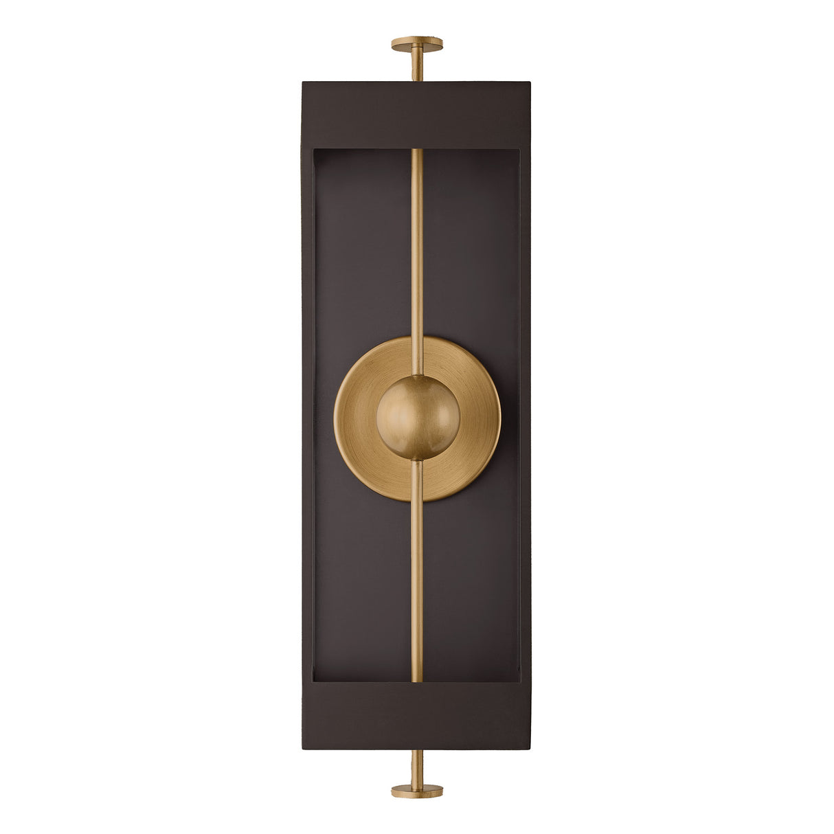 Granville LED Outdoor Wall Light, Extra Large 34", Textured Bronze and Patina Brass