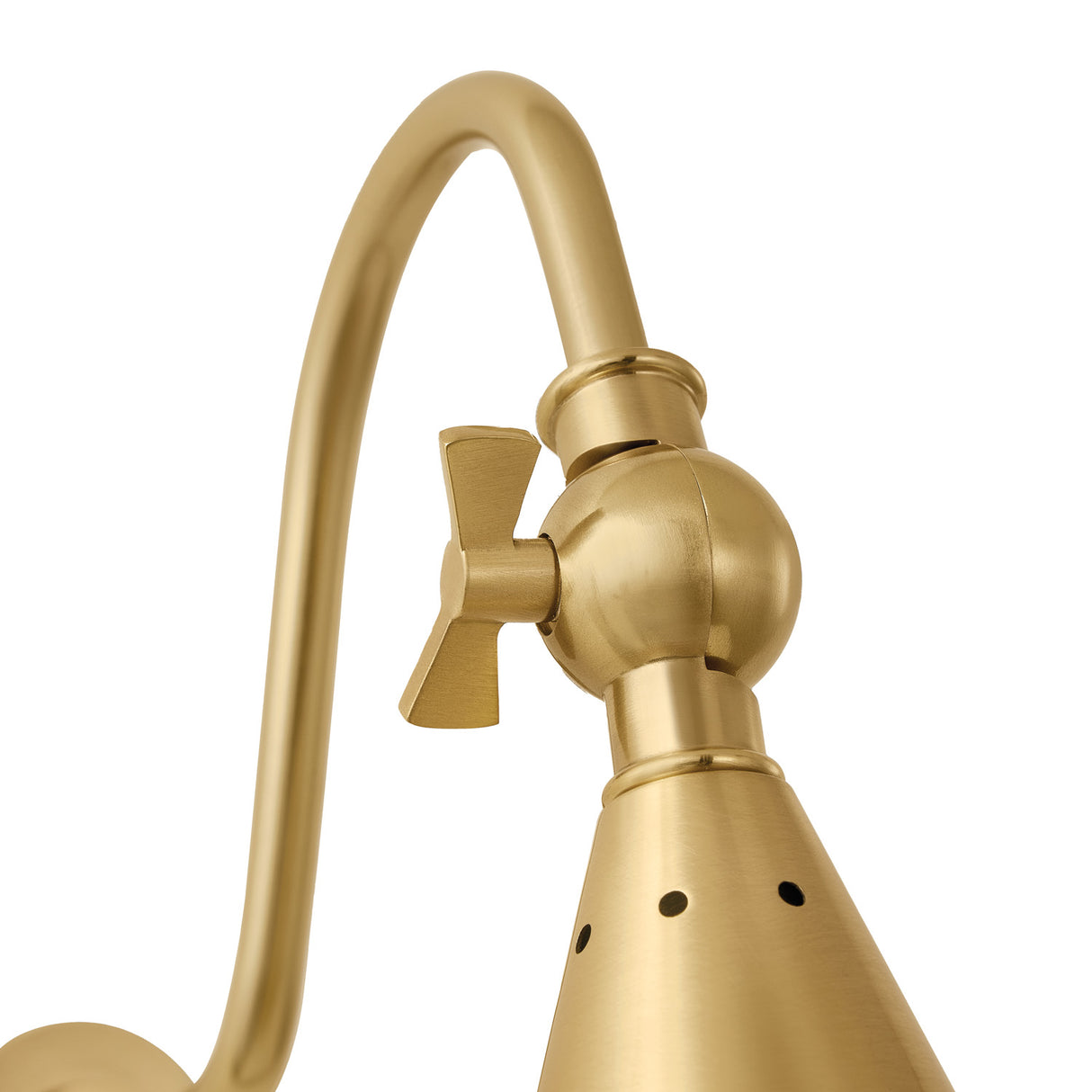 Faye Gooseneck Rechargeable Wall Sconce, Aged Brass