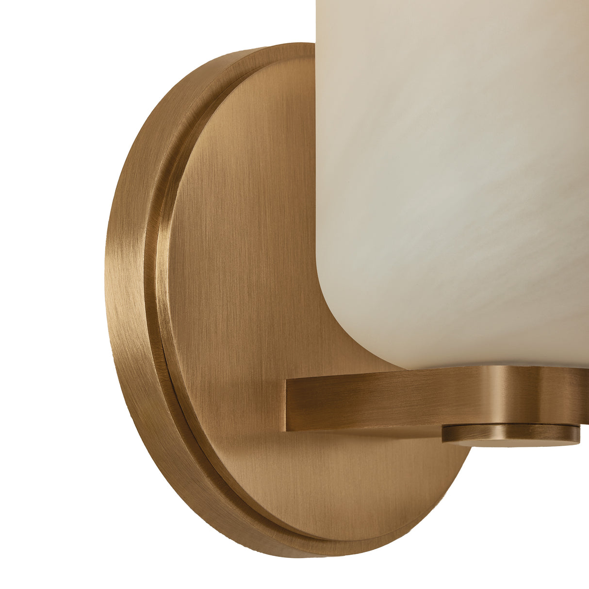Vivara Wall Sconce 9", Patina Brass and Cloud Glass