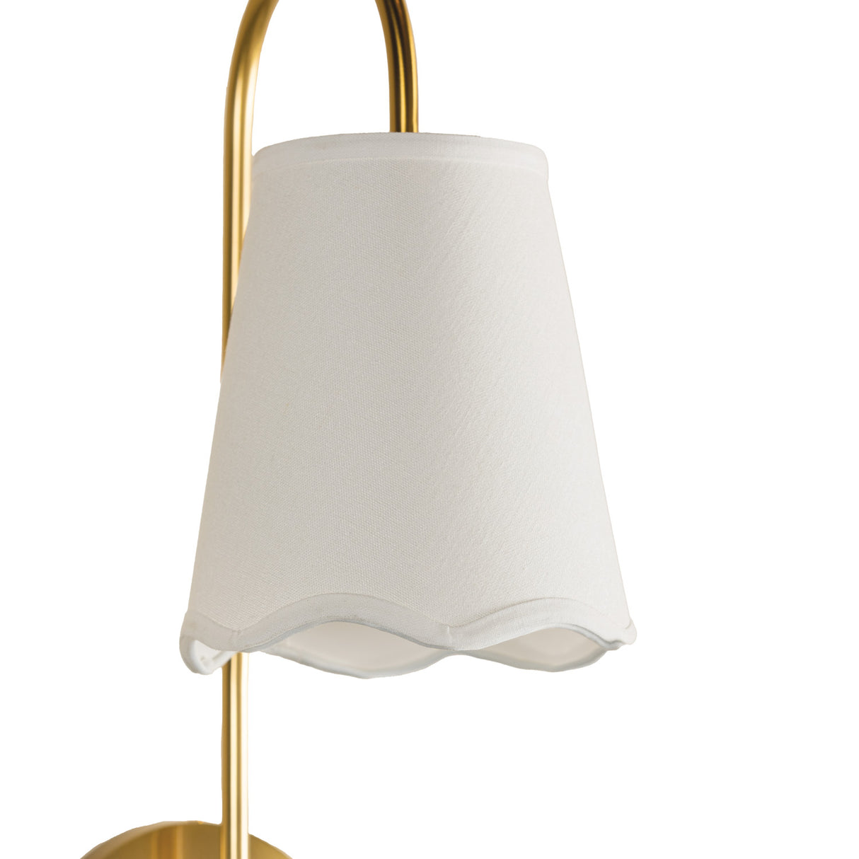Basil Wall Sconce 19", Aged Brass with White Shade