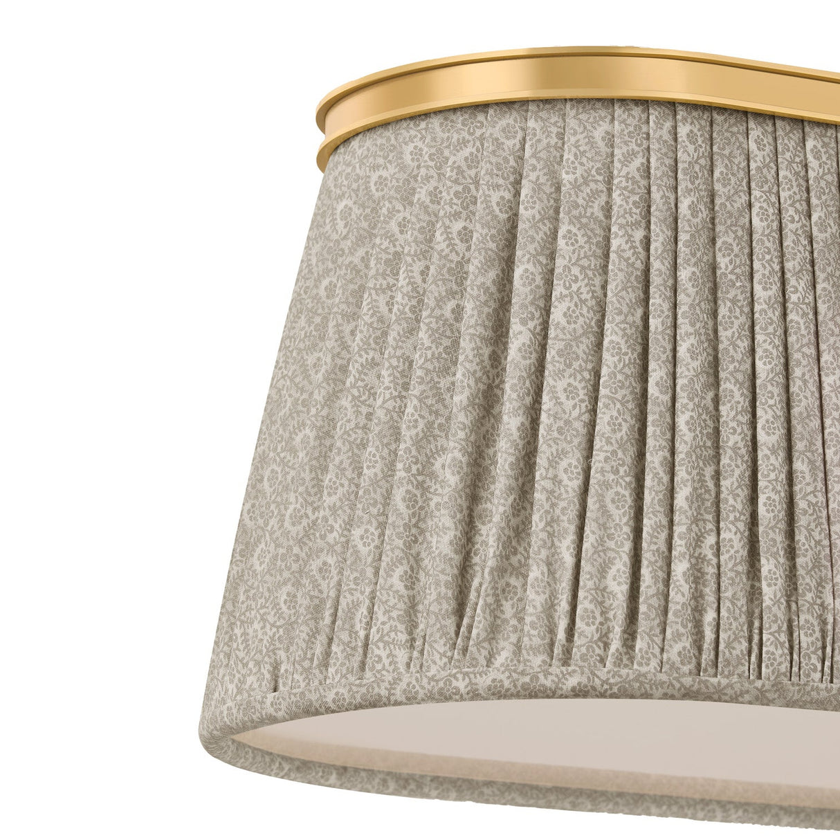 Wilma Linear Pendant 49", Aged Brass and Taupe Print