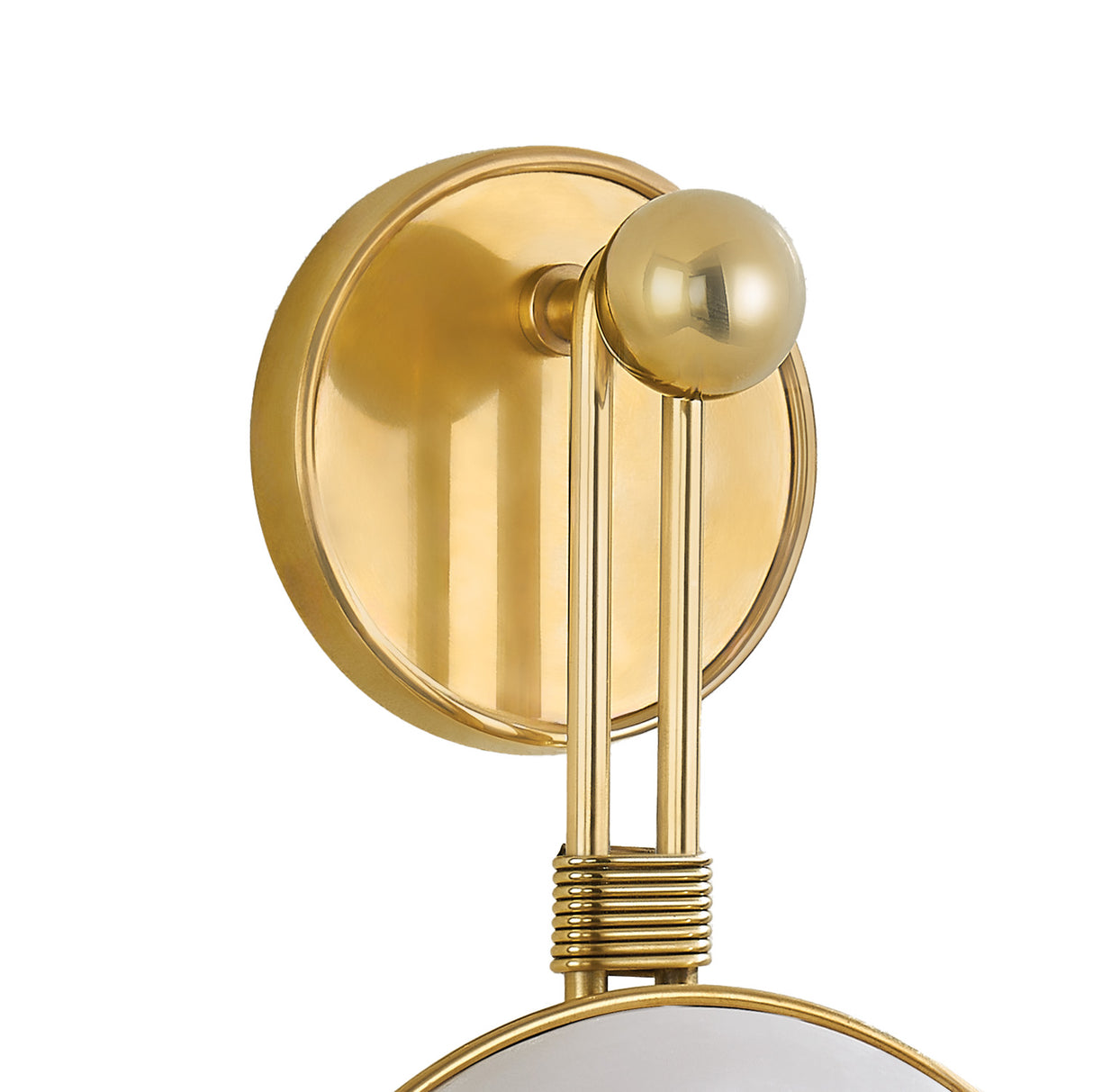 Heloise LED Wall Sconce 17", Vintage Brass and Onyx