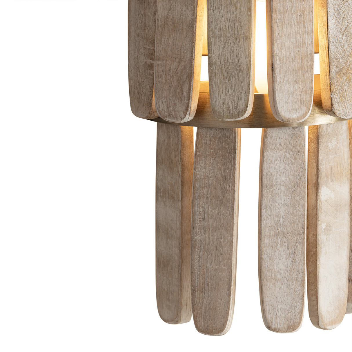 Hannigan Wall Sconce 18", Whitewash Wood and Patina Brass