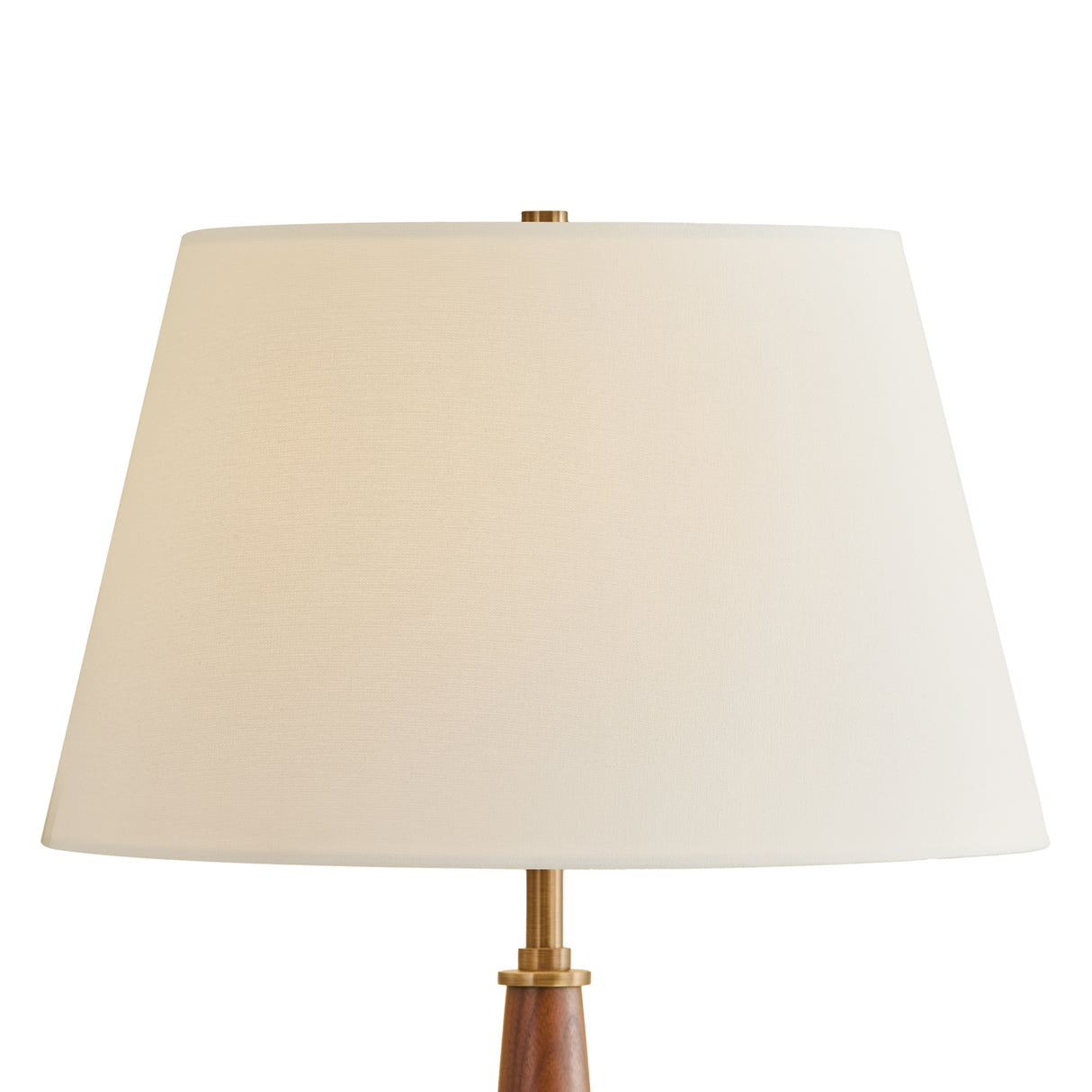 Davis Table Lamp 26", Patina Brass and Walnut