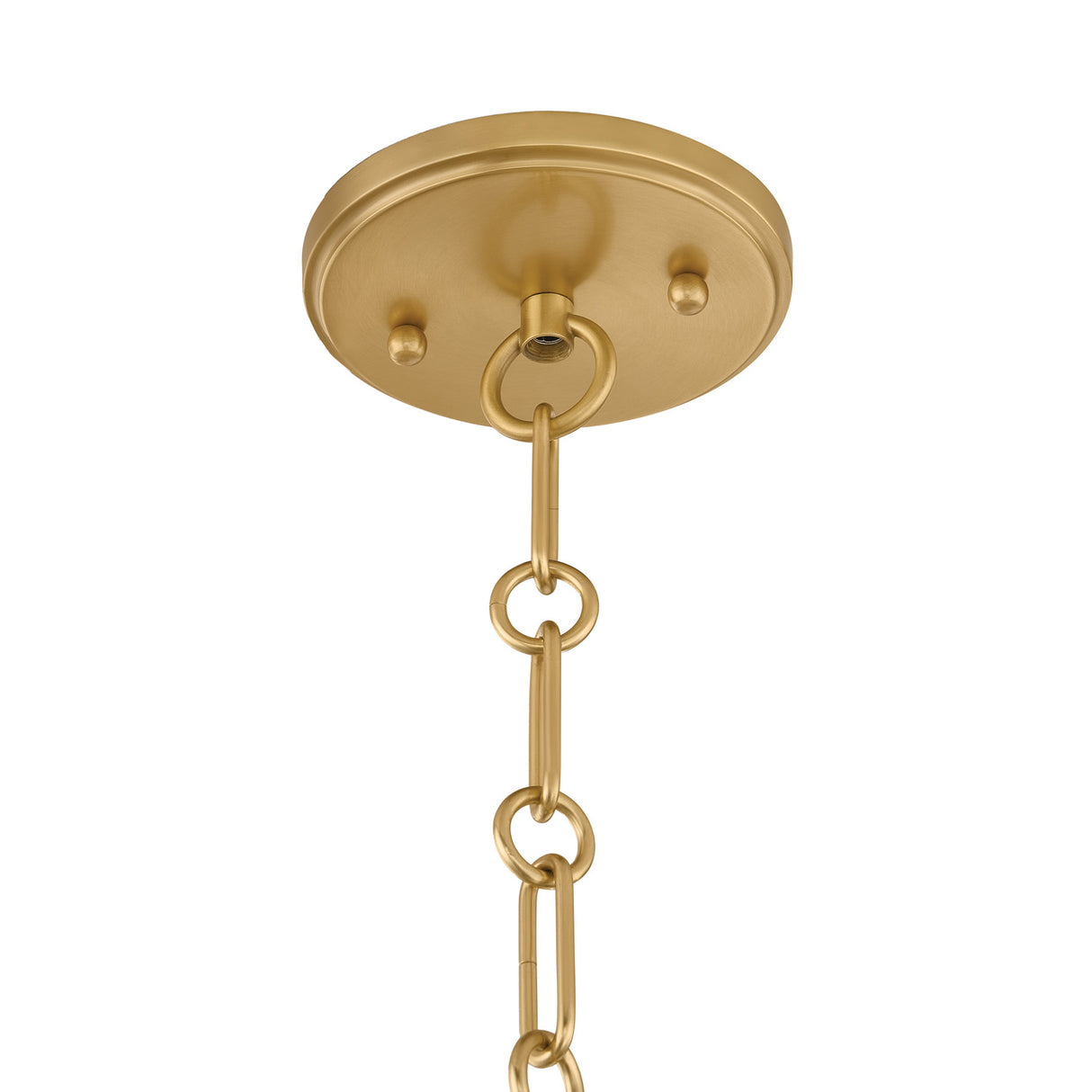 Louelle Pendant 13", Cream and Aged Brass