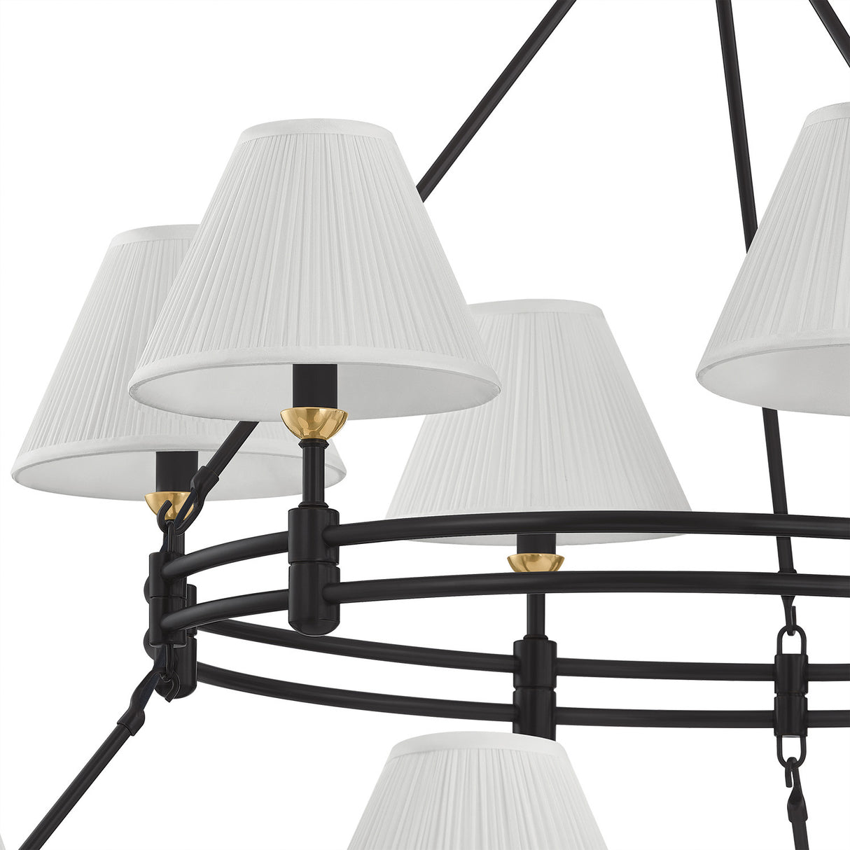 Rafferty Two-Tier Chandelier 50", Distressed Bronze with Aged Brass