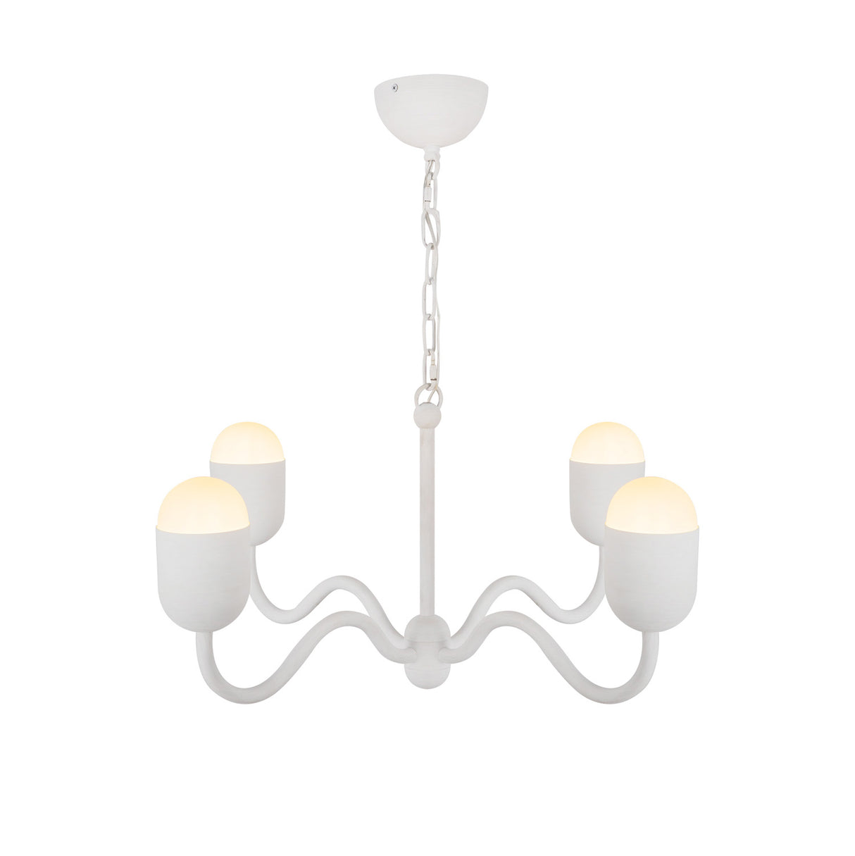 Rubina 4 Light Chandelier 27", Antique White