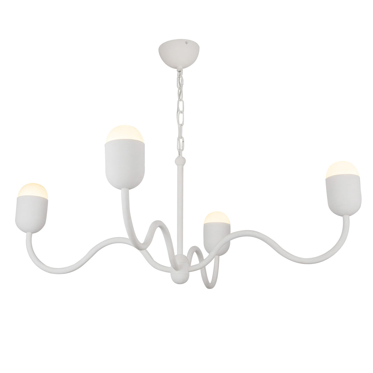 Rubina 4 Light Chandelier 39", Antique White