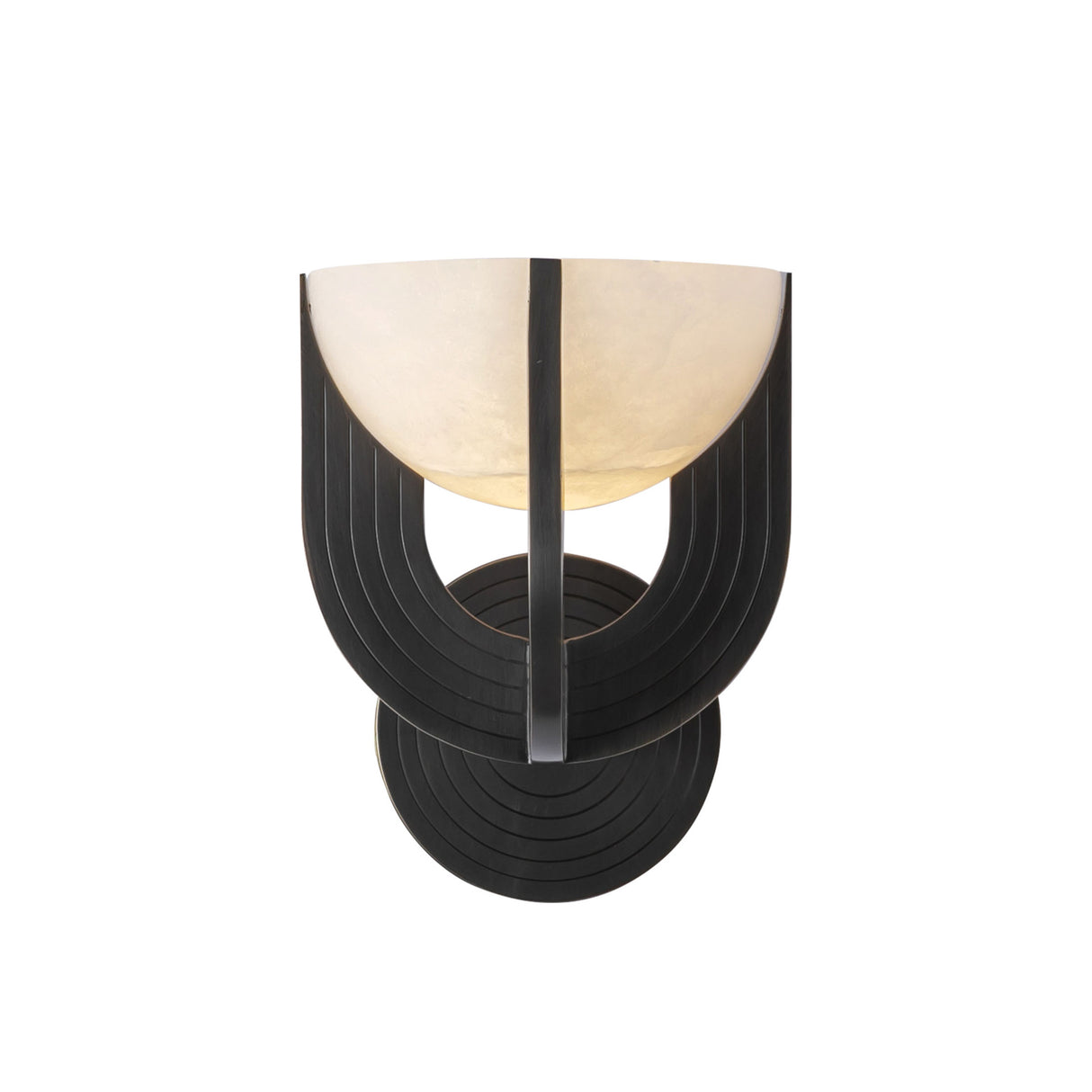 Armand LED Wall Sconce 8", Urban Bronze and Alabaster