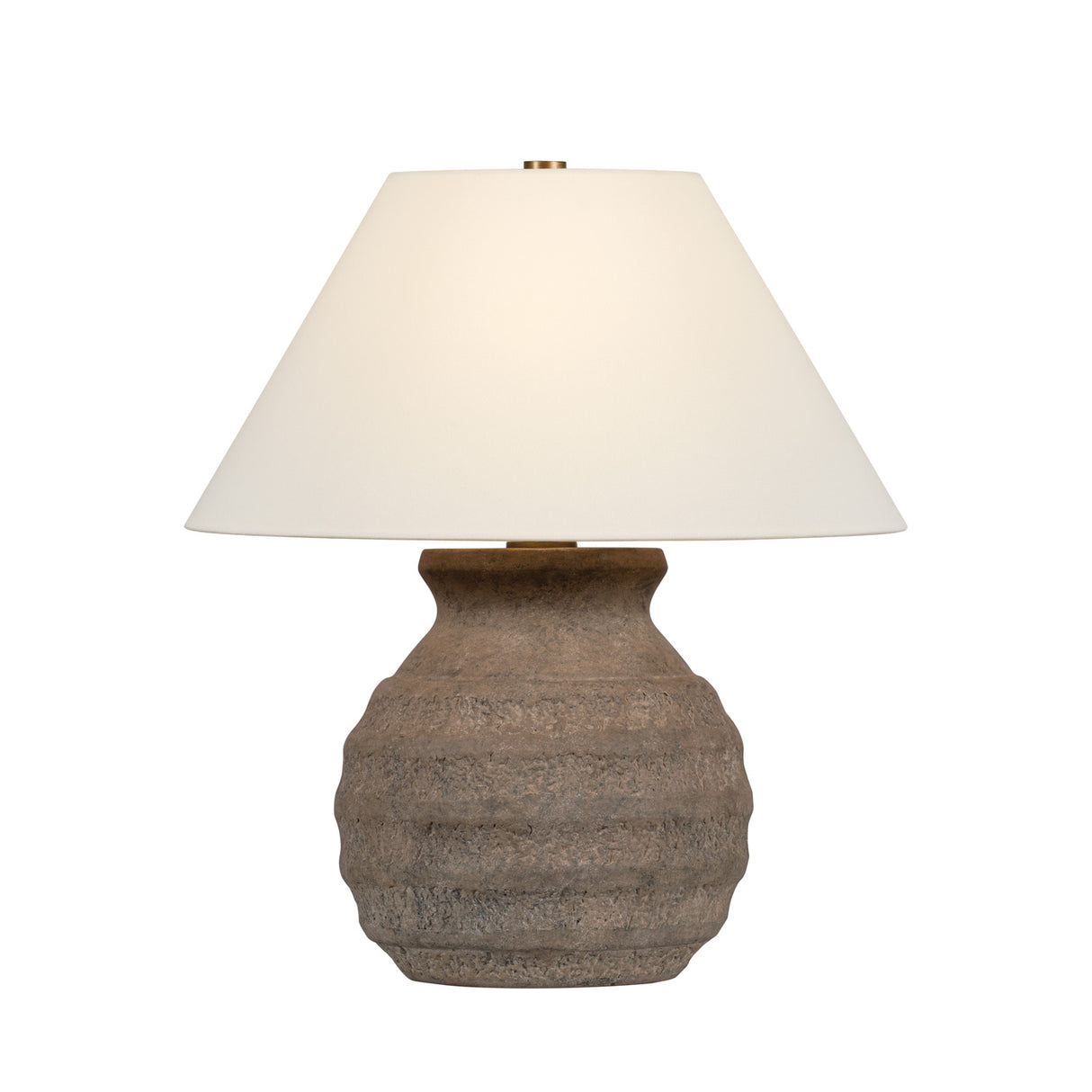 Donna Table Lamp 24", Rustic Clay and Patina Brass