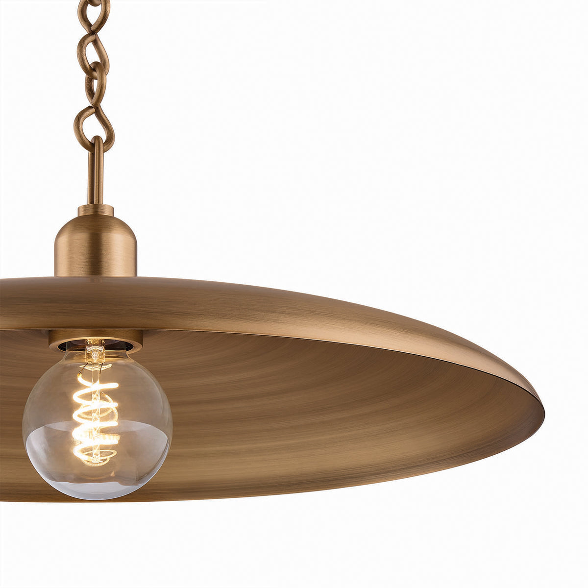 Crawford Large Pendant 19", Patina Brass