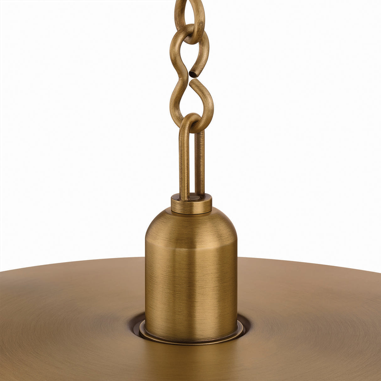Crawford Extra Large Metal Pendant 28", Patina Brass