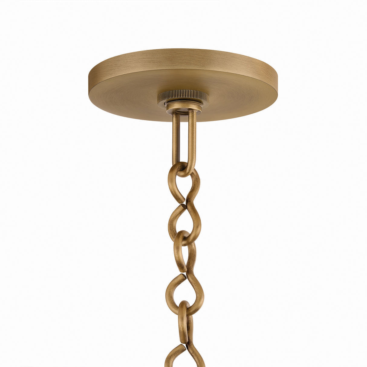 Crawford Extra Large Metal Pendant 28", Patina Brass