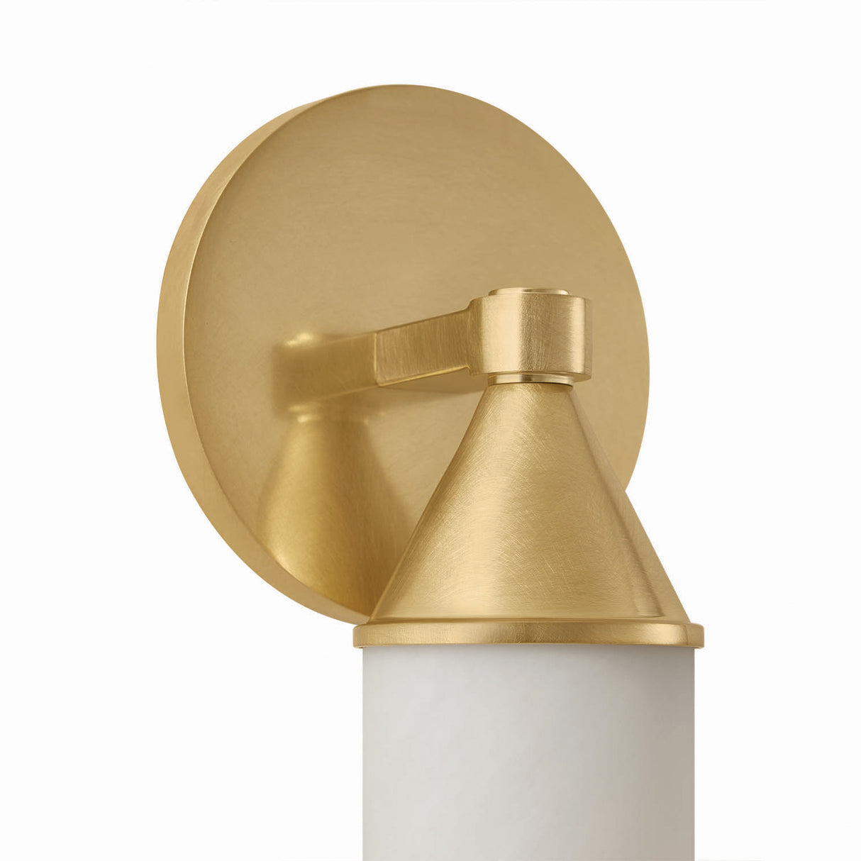 Sayer Wall Sconce 15", Aged Brass and Cloud Glass