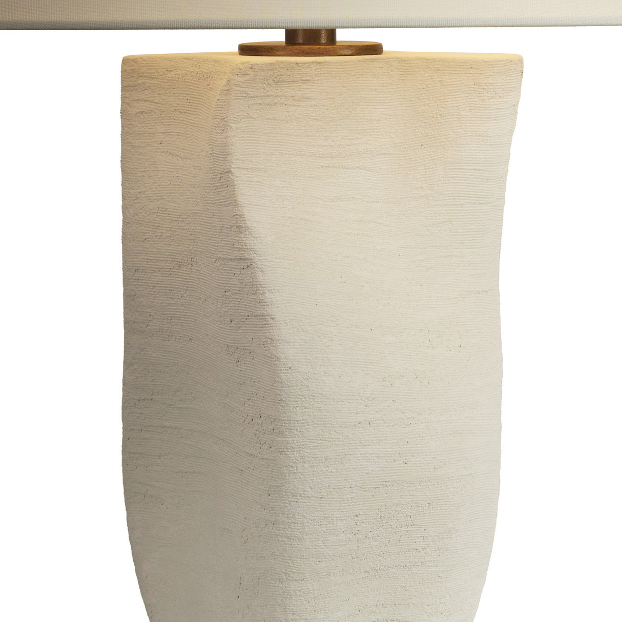 Selina Table Lamp 23", Brushed Matte Ivory and Wheat Linen