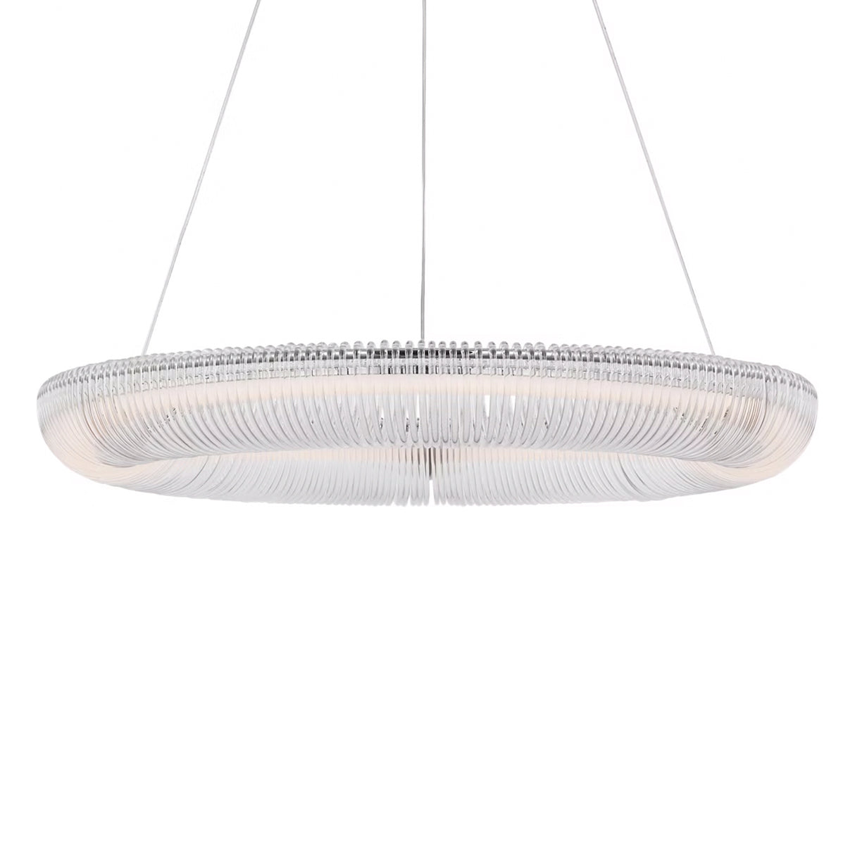 Amir Large LED Chandelier 30", Polished Nickel