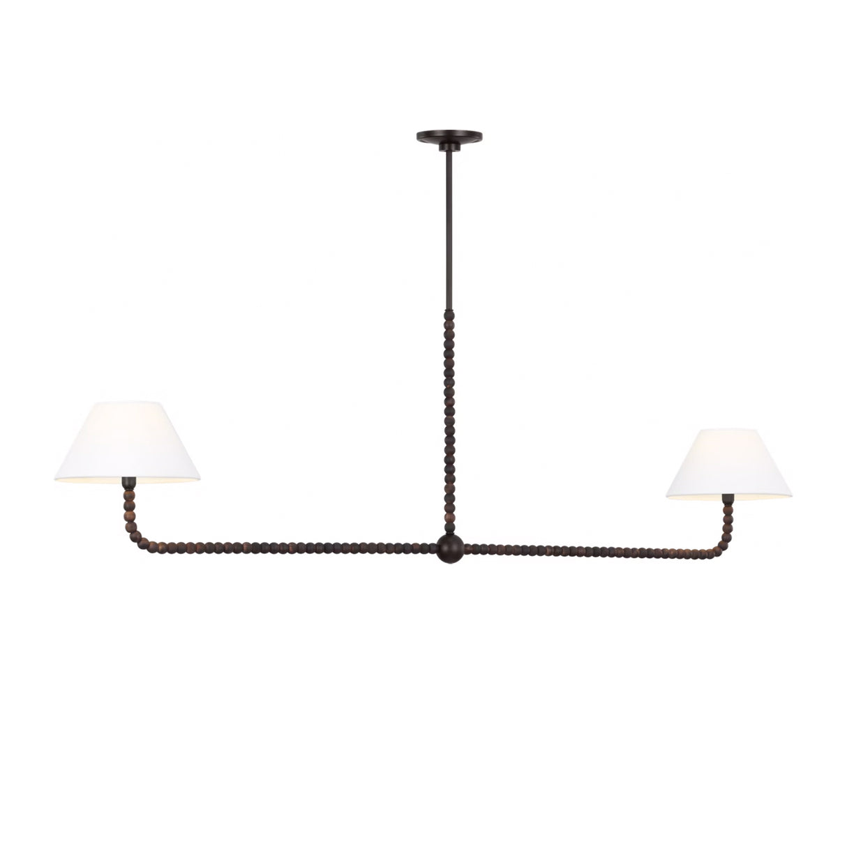 Casimir 2 Shade Linear Pendant 61", Aged Iron