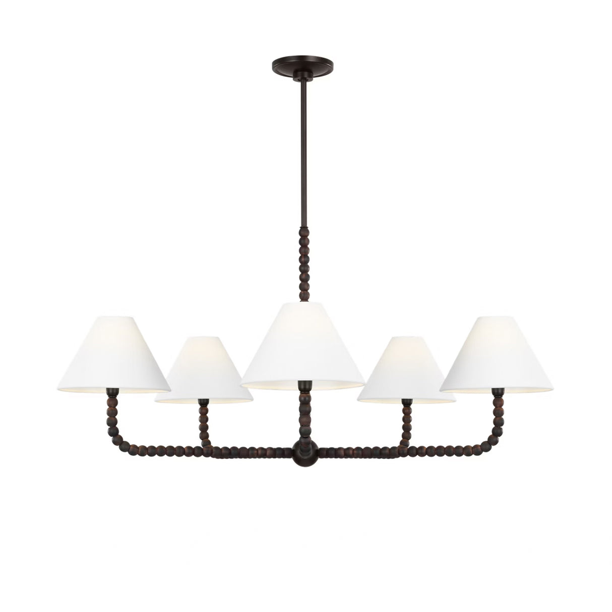 Casimir 5 Light Chandelier 39", Aged Iron