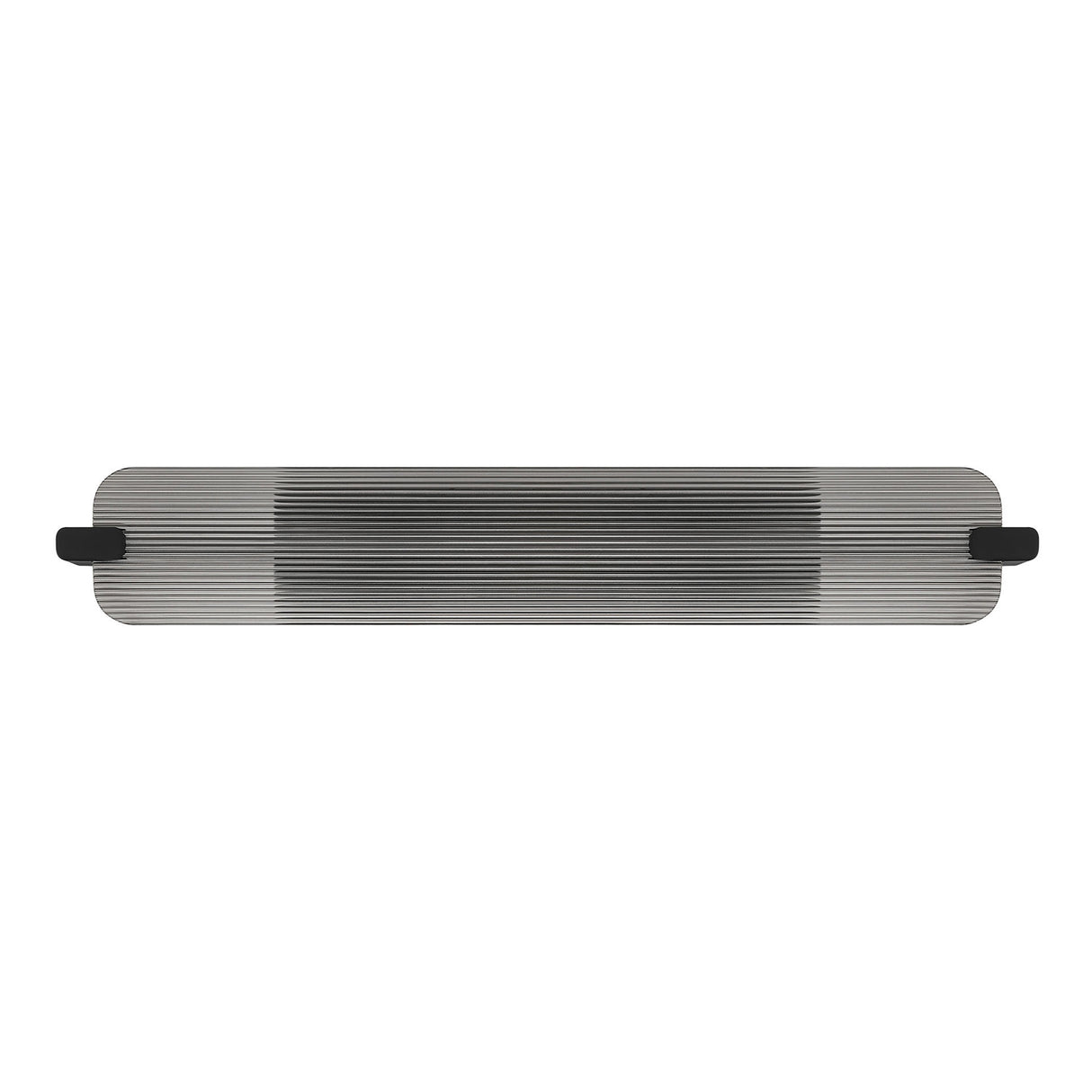Halden Indoor/Outdoor LED Wall Sconce 34", Matte Black and Smoke Glass